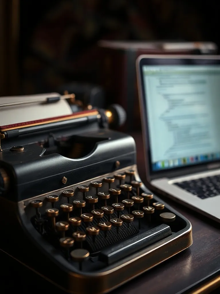 A high-resolution technical photograph of a vintage typewrit